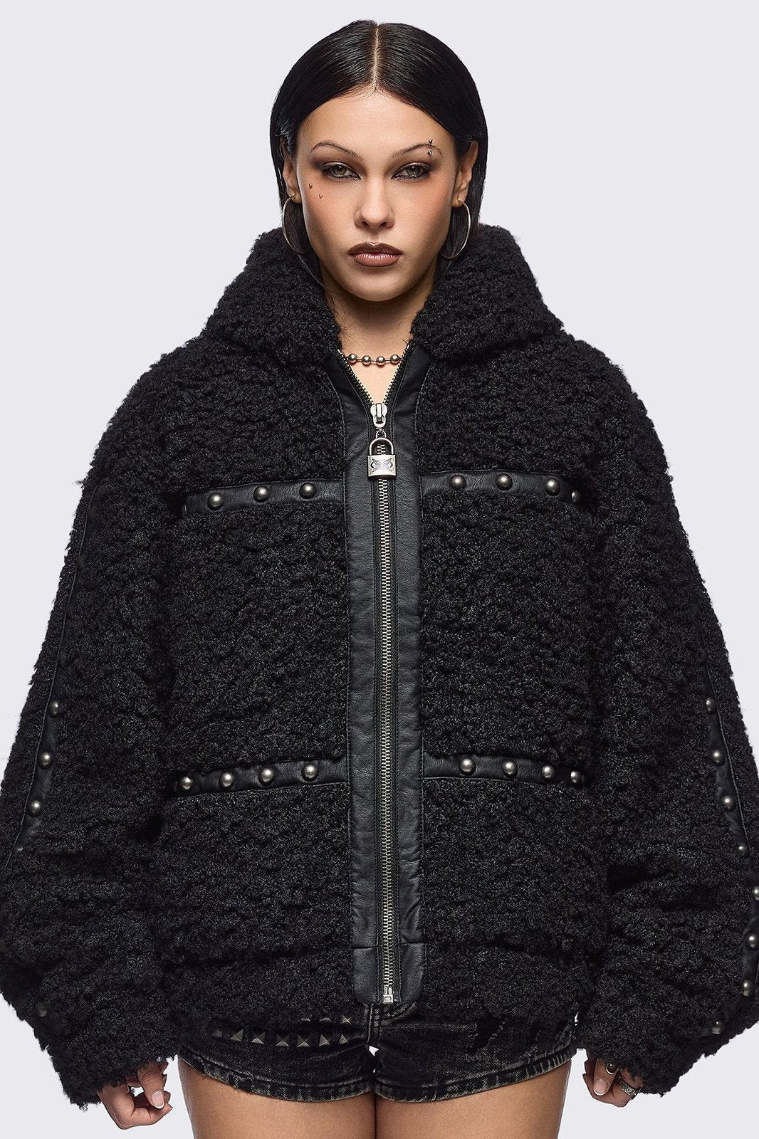 Minga London Fluffuff Bunny Borg Jacket