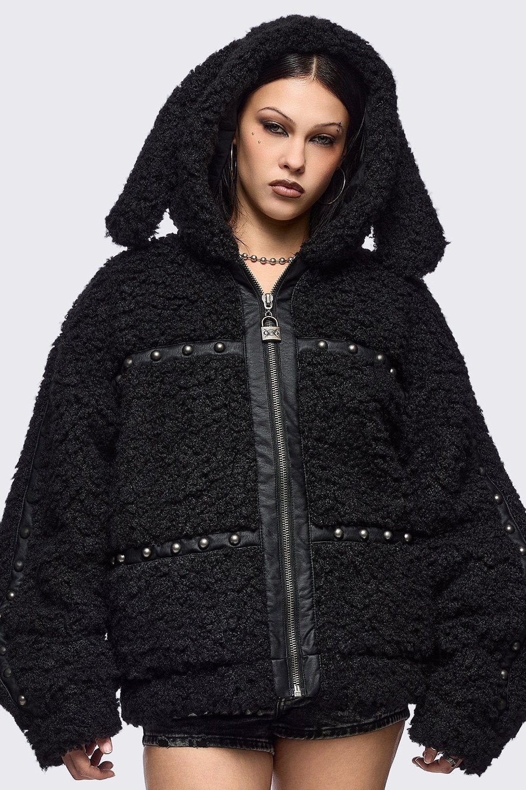 Minga London Fluffuff Bunny Borg Jacket