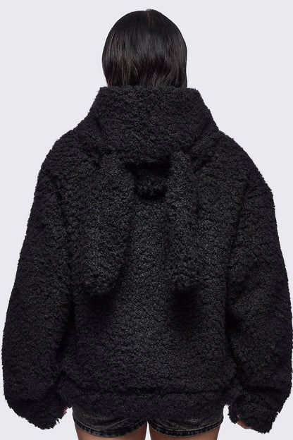 Minga London Fluffuff Bunny Borg Jacket