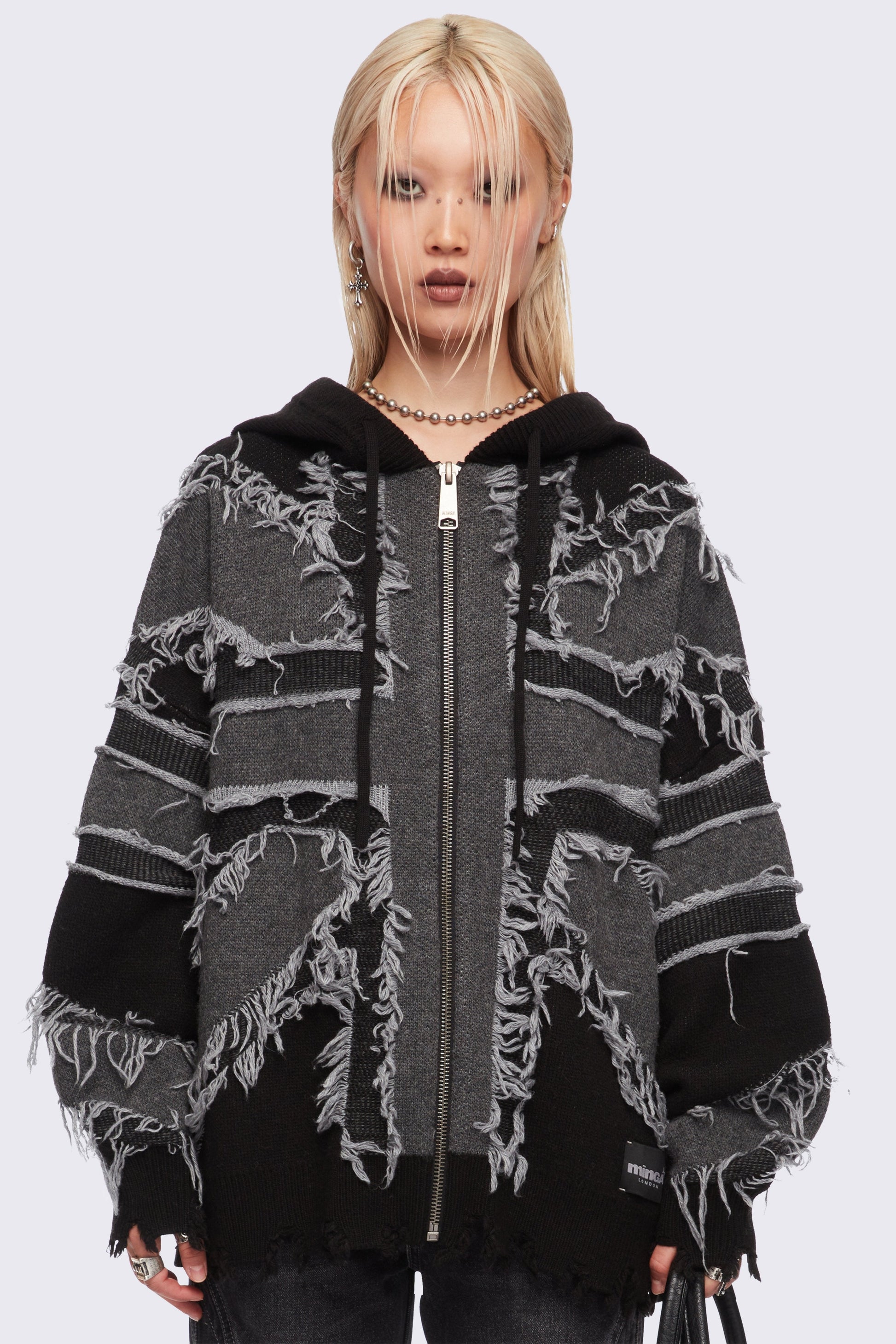 Minga London Union Jack Knitted Zip-Up Hoodie