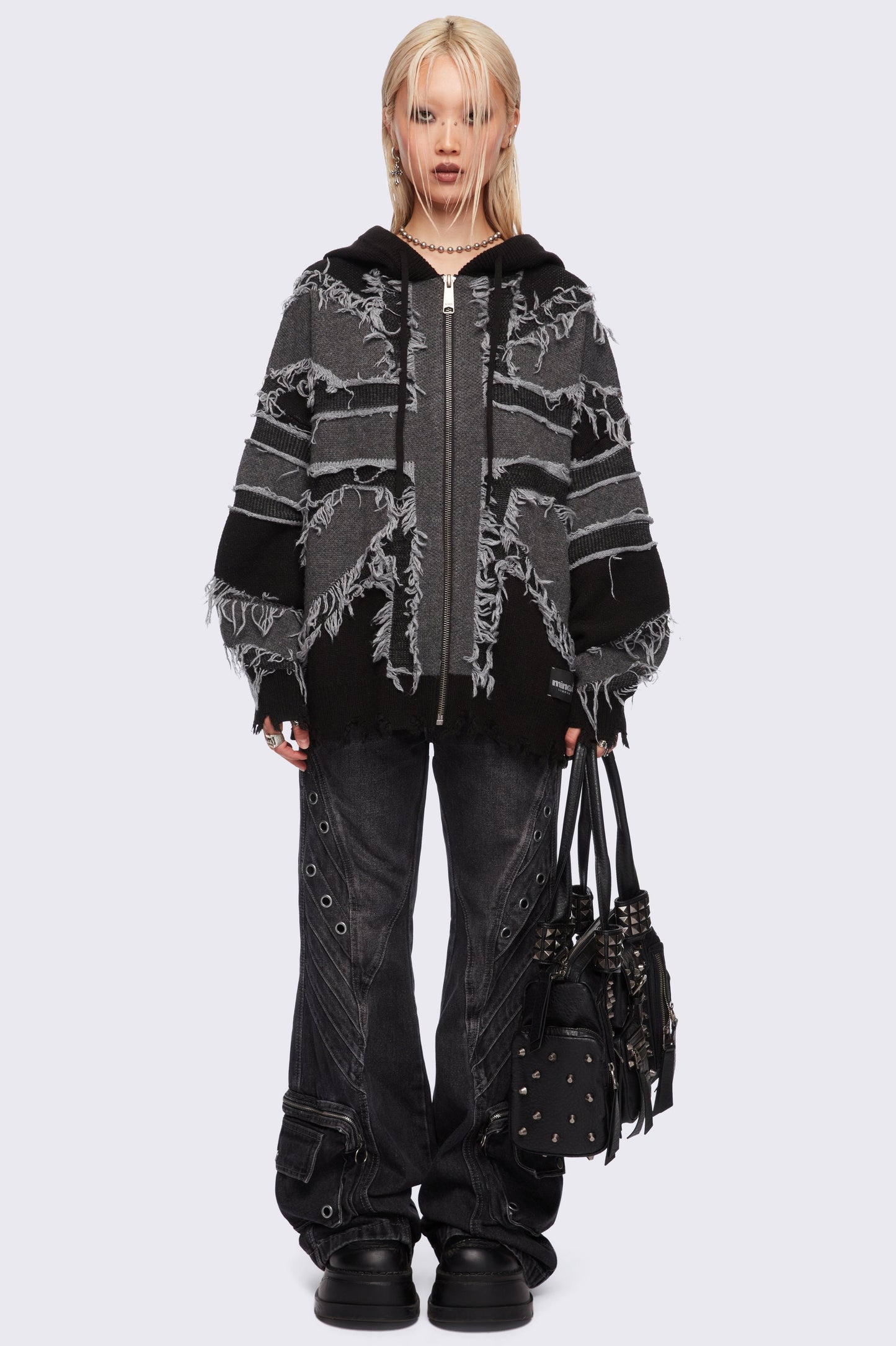 Minga London Union Jack Knitted Zip-Up Hoodie