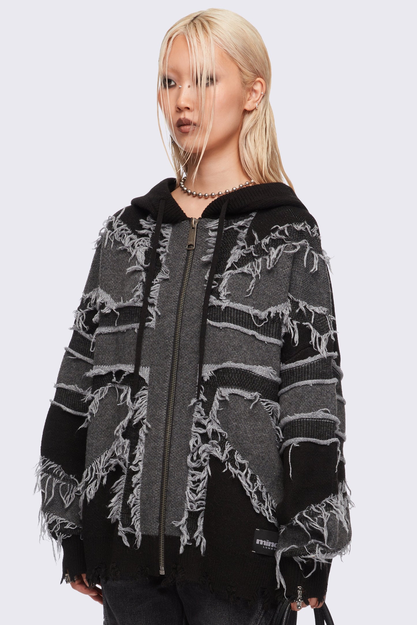 Minga London Union Jack Knitted Zip-Up Hoodie