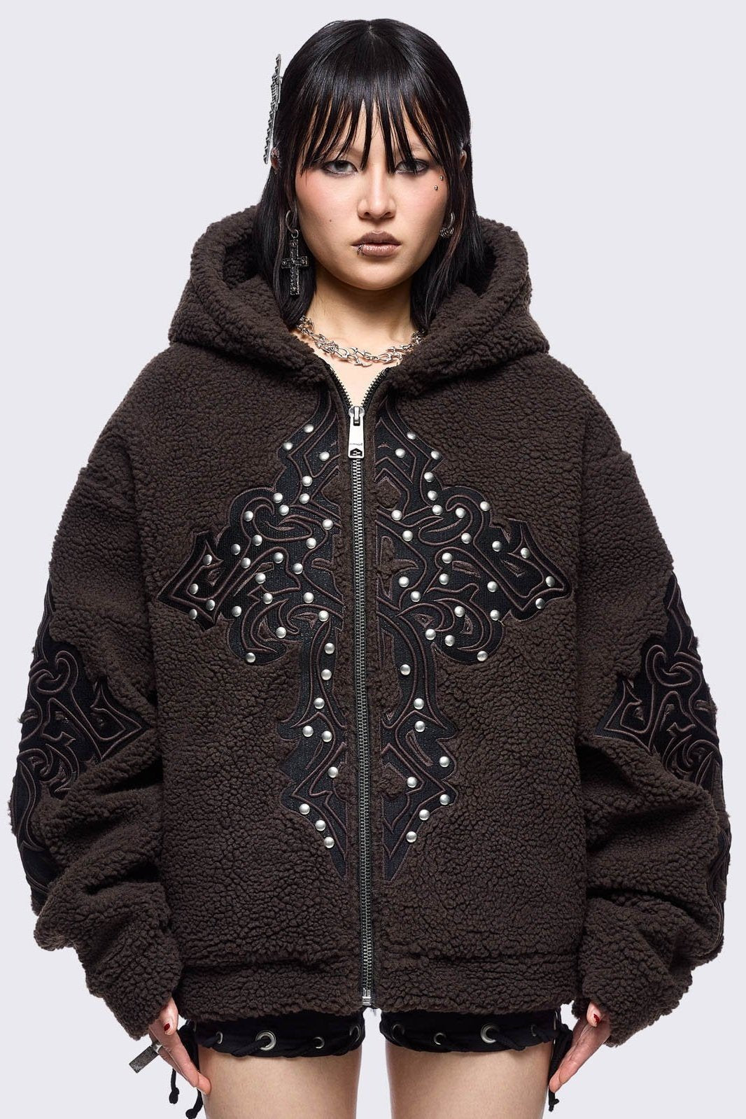 Minga London Sinner Brown Borg Jacket