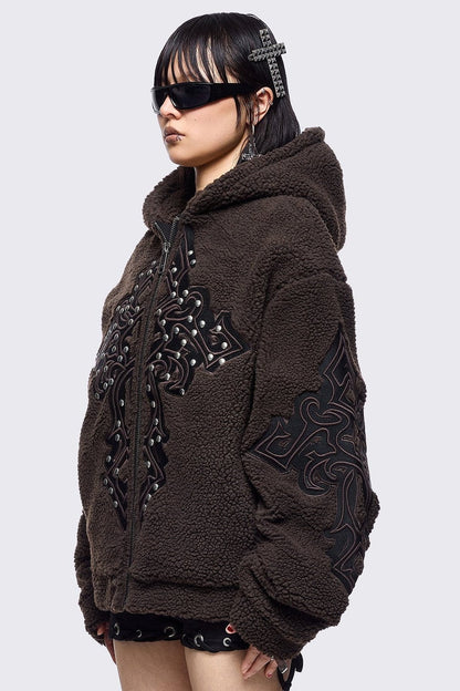 Minga London Sinner Brown Borg Jacket
