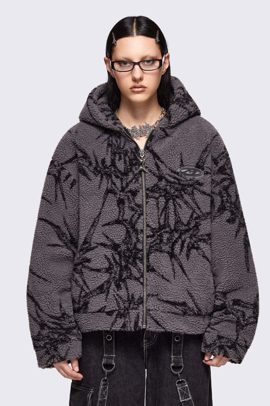 Minga London No Mercy Grey Borg Jacket