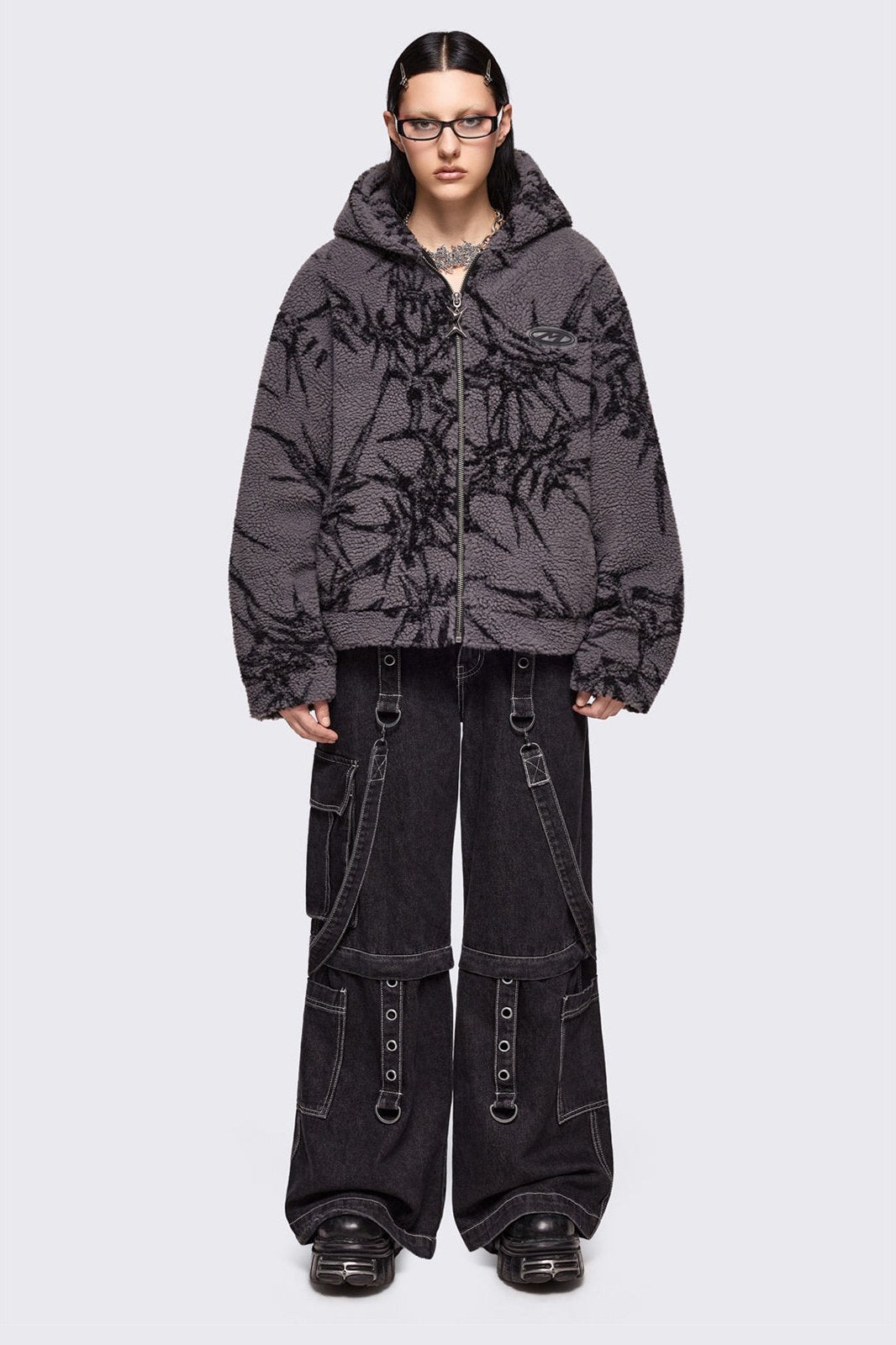 Minga London No Mercy Grey Borg Jacket