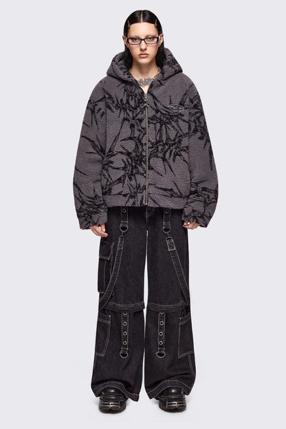 Minga London No Mercy Grey Borg Jacket