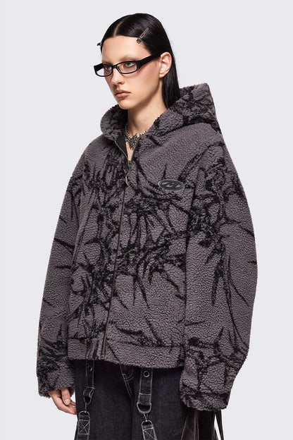 Minga London No Mercy Grey Borg Jacket