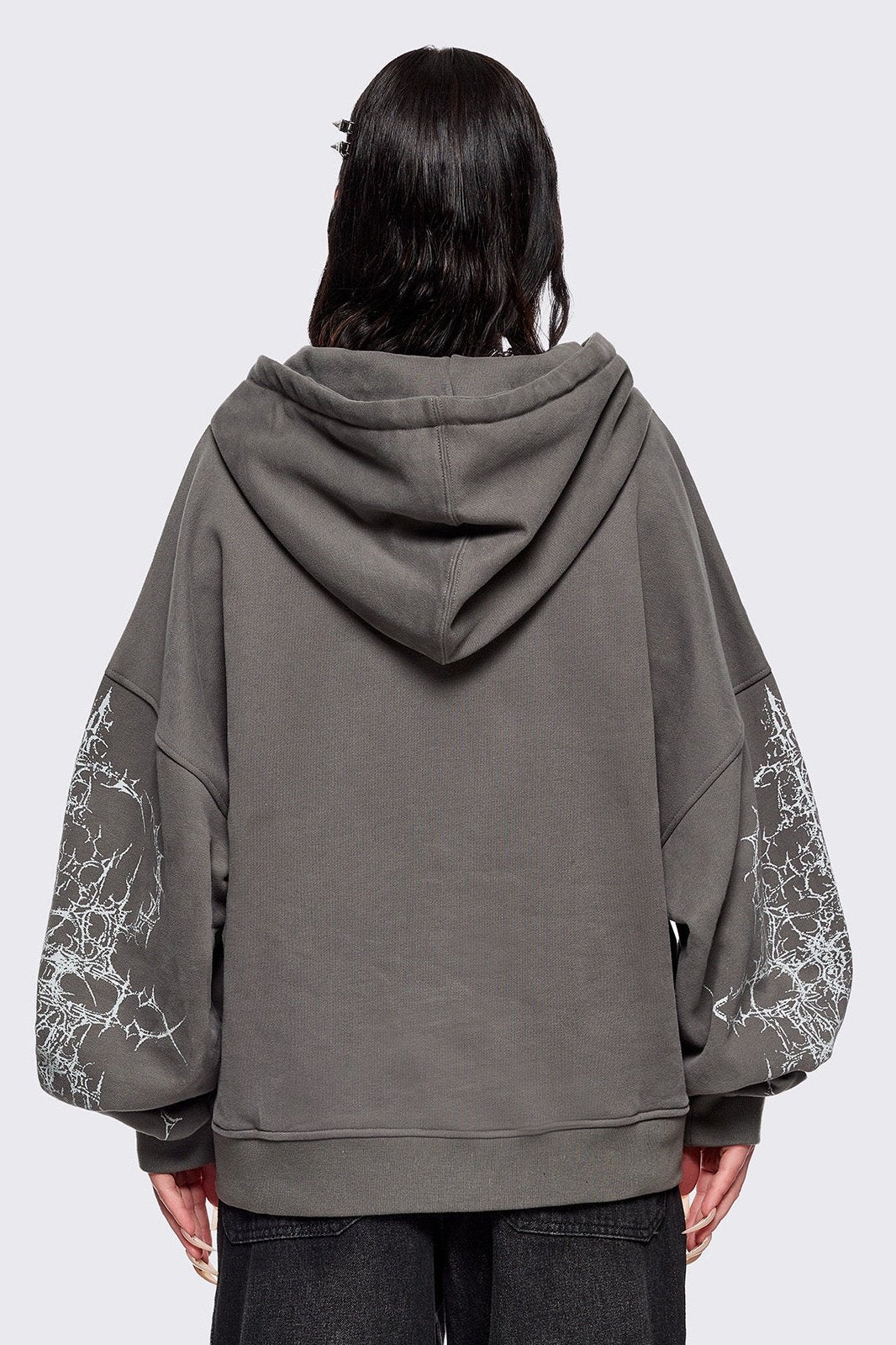 Minga London Ascension Grey Zip Up Hoodie