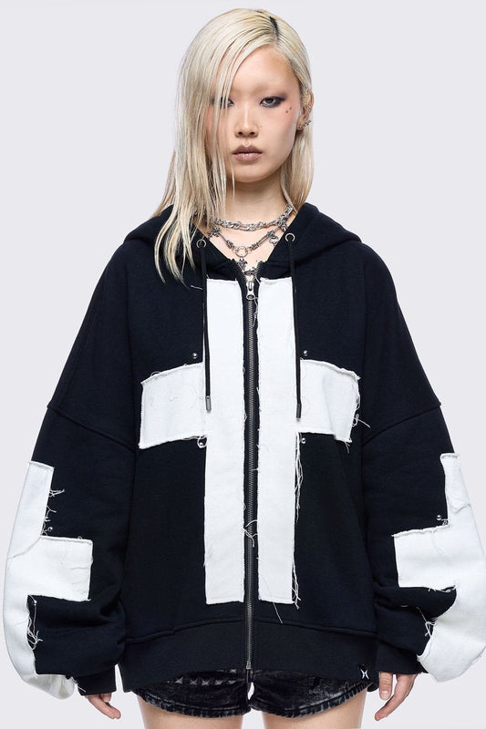 Minga London Blessed & Broken Zip Up Hoodie